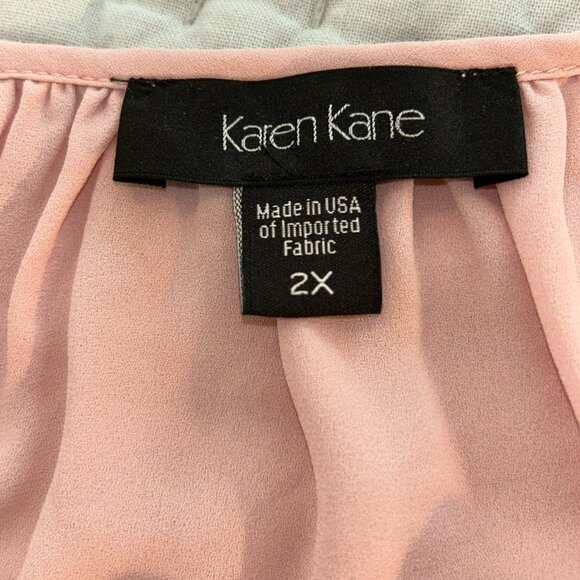 Karen Kane Puff Sleeve Peasant Blouse plus size 2X - Picture 3 of 5